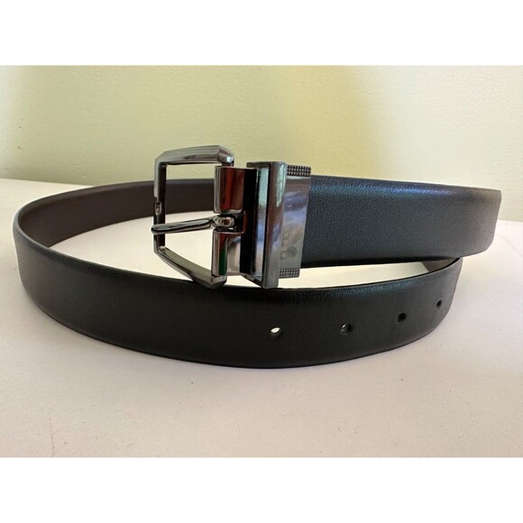 Perry Ellis Portfolio Men's Leather  Belt Black  Size 36 - Picture 1 of 6